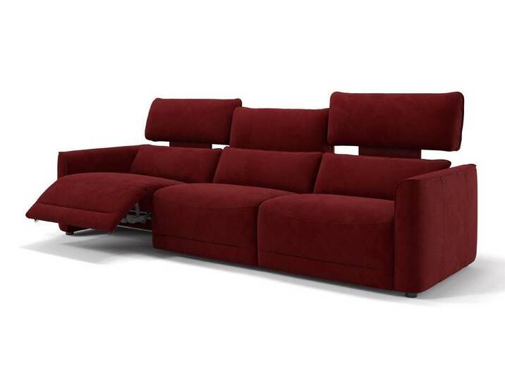 Sofanella 3-Sitzer Stoff GALA, Relaxcouch, Designersofa, Designer Sofa, 3er Couch, Sofagarnitur, rot von sofanella