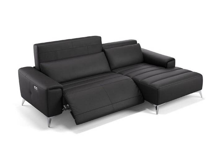 Sofanella Ecksofa Leder BELLA, Eckcouch, Ecksofa, Sitzecke, Polsterecke, Leder Sofas, Ledersofa, schwarz von sofanella