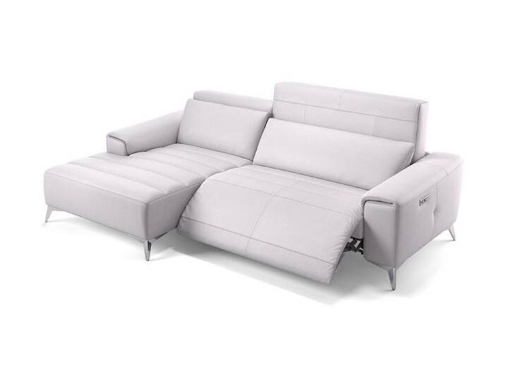 Sofanella Ecksofa Leder BELLA, Eckcouch, Ecksofa, Sitzecke, Polsterecke, Leder Sofas, Ledersofa, weiß von sofanella