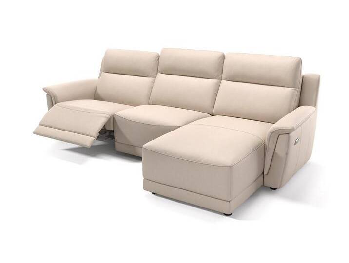 Sofanella Ecksofa Leder MALITO, Eckcouch, Ecksofa, Sitzecke, Polsterecke, Leder Sofas, Ledersofa, beige von sofanella