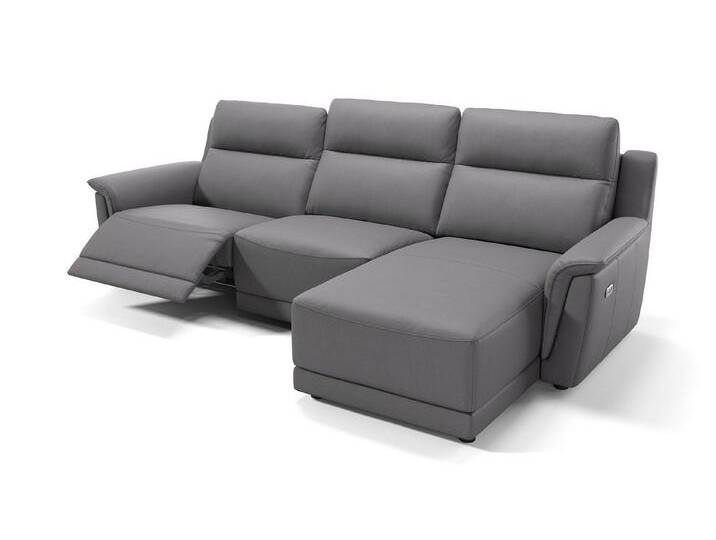 Sofanella Ecksofa Leder MALITO, Eckcouch, Ecksofa, Sitzecke, Polsterecke, Leder Sofas, Ledersofa, grau von sofanella