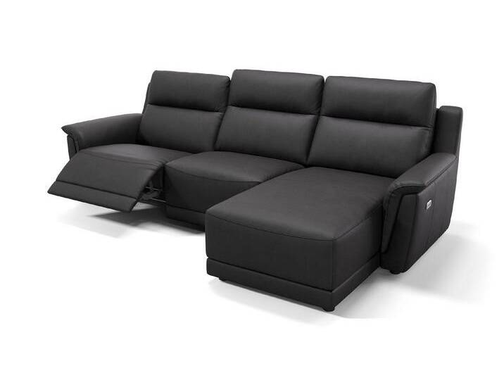Sofanella Ecksofa Leder MALITO, Eckcouch, Ecksofa, Sitzecke, Polsterecke, Leder Sofas, Ledersofa, schwarz von sofanella