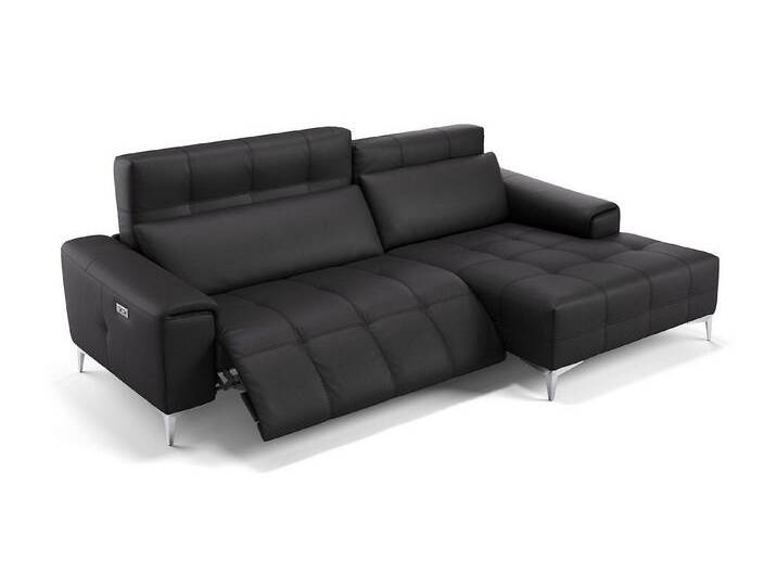 Sofanella Ecksofa Leder SALENTO, Eckcouch, Ecksofa, Sitzecke, Polsterecke, Leder Sofas, Ledersofa, schwarz von sofanella