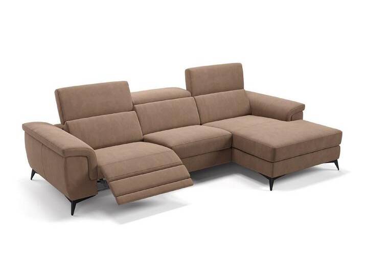 Sofanella Ecksofa Stoff AMARO, Eckcouch, Ecksofa, Sitzecke, Polsterecke, Stoff Sofas, Stoffsofa, braun von sofanella