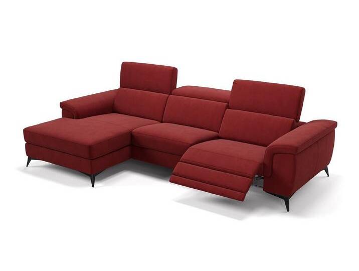 Sofanella Ecksofa Stoff AMARO, Eckcouch, Ecksofa, Sitzecke, Polsterecke, Stoff Sofas, Stoffsofa, rot von sofanella