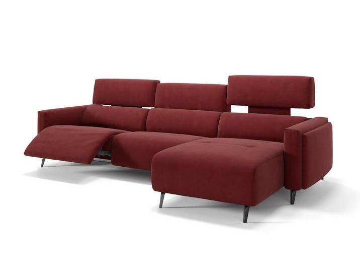 Sofanella Ecksofa Stoff AVELLA, Eckcouch, Ecksofa, Sitzecke, Polsterecke, Stoff Sofas, Stoffsofa, rot von sofanella