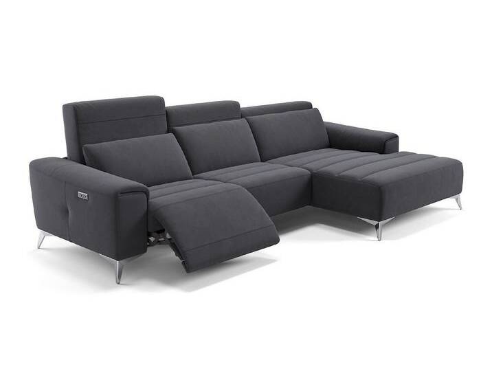 Sofanella Ecksofa Stoff BELLA, Eckcouch, Ecksofa, Sitzecke, Polsterecke, Stoff Sofas, Stoffsofa, grau von sofanella