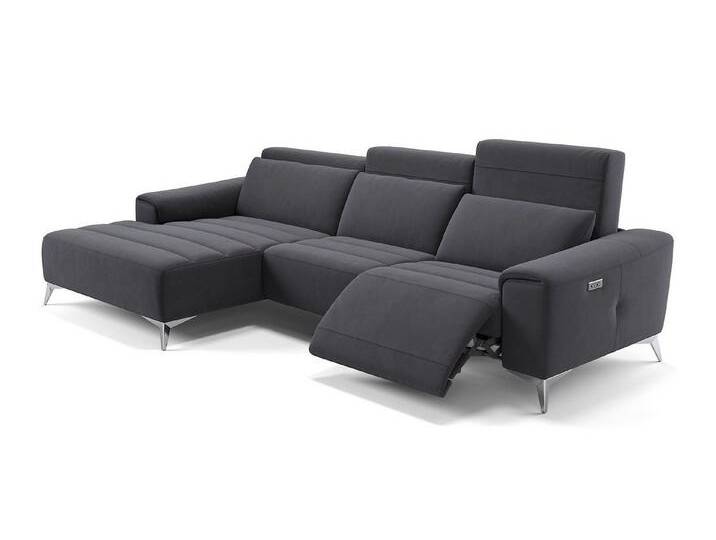 Sofanella Ecksofa Stoff BELLA, Eckcouch, Ecksofa, Sitzecke, Polsterecke, Stoff Sofas, Stoffsofa, grau von sofanella