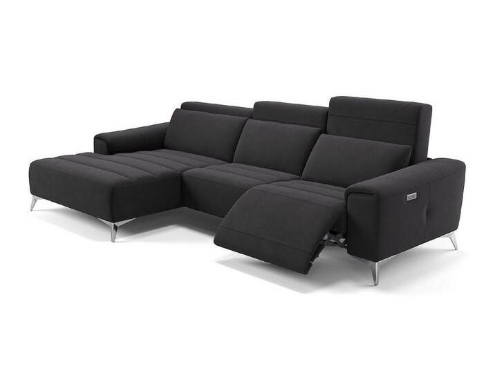 Sofanella Ecksofa Stoff BELLA, Eckcouch, Ecksofa, Sitzecke, Polsterecke, Stoff Sofas, Stoffsofa, schwarz von sofanella