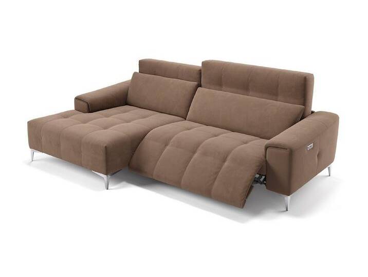 Sofanella Ecksofa Stoff SALENTO, Eckcouch, Ecksofa, Sitzecke, Polsterecke, Stoff Sofas, Stoffsofa, braun von sofanella