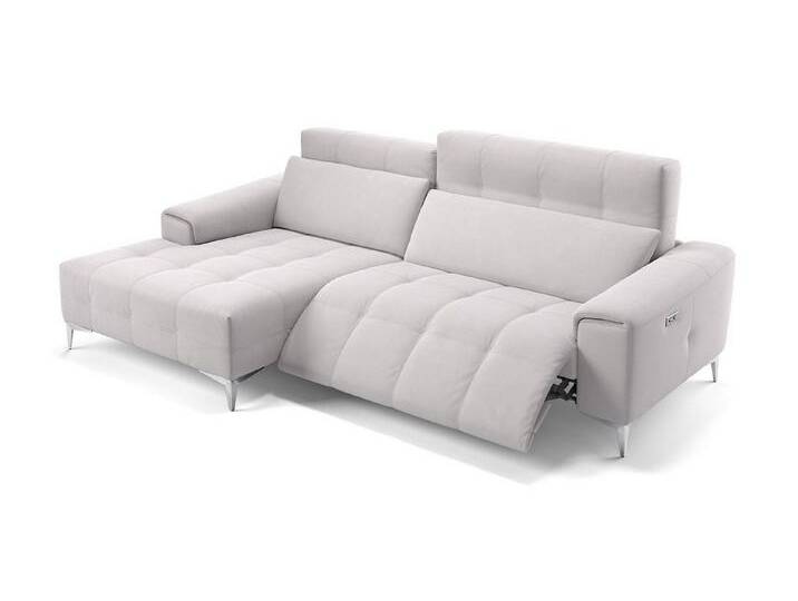 Sofanella Ecksofa Stoff SALENTO, Eckcouch, Ecksofa, Sitzecke, Polsterecke, Stoff Sofas, Stoffsofa, weiß von sofanella