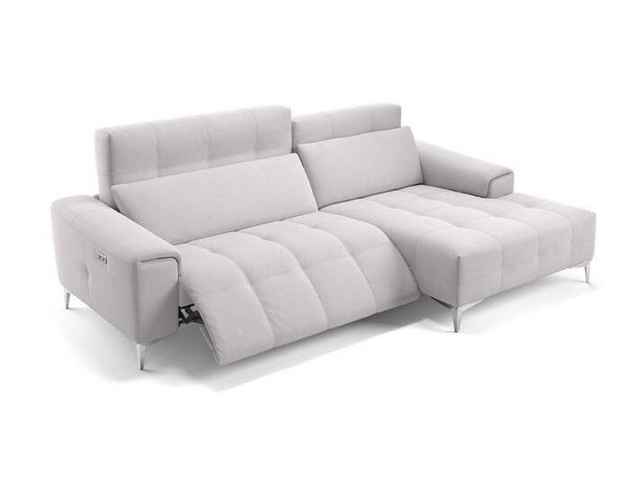 Sofanella Ecksofa Stoff SALENTO, Eckcouch, Ecksofa, Sitzecke, Polsterecke, Stoff Sofas, Stoffsofa, weiß von sofanella