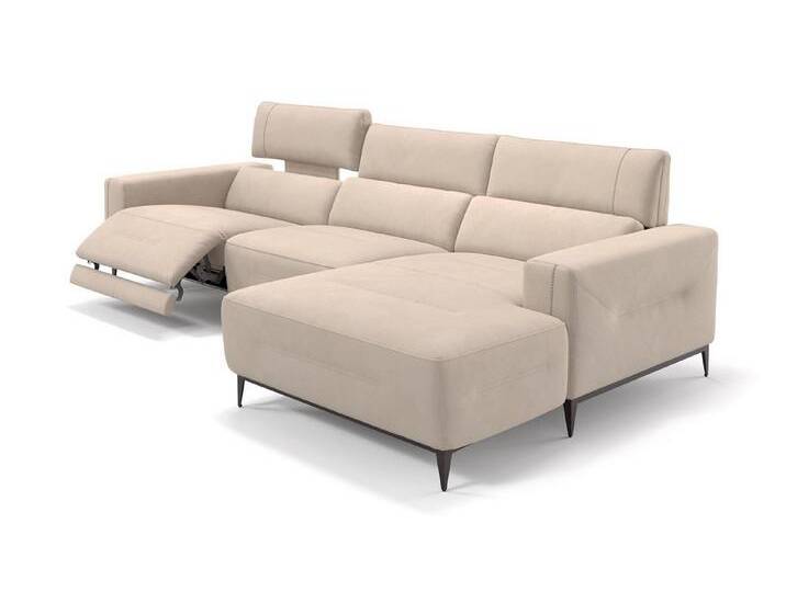 Sofanella Ecksofa Stoff TERAMO, Eckcouch, Ecksofa, Sitzecke, Polsterecke, Stoff Sofas, Stoffsofa, beige von sofanella