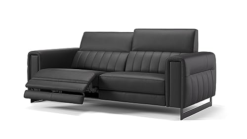 Sofanella Leder 3-Sitzer LESINA - Hochwertige Dreisitzer Couch italienisches Design - Designer Ledersofa mit Relax-Sitzverstellung - Schwarz - Schwarz S: 212 Breite x 101 Tiefe Sofanella Leder 3-Sitzer LESINA - Hochwertige Dreisitzer Couch italienisches Design - Designer Ledersofa mit Relax-Sitzverstellung - Schwarz - Schwarz S: 212 Breite x 101 Tiefe von sofanella