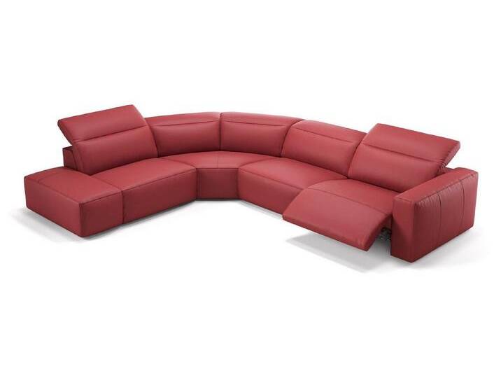 Sofanella Wohnlandschaft Leder LENOLA, Wohnlandschaft, Ecksofa, Sofalandschaft, XXL Sofa, Leder Sofas, rot von sofanella