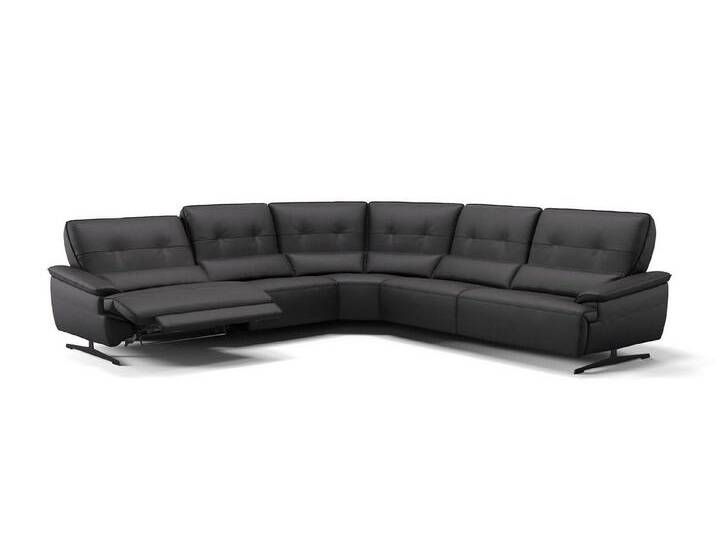 Sofanella Wohnlandschaft Leder PERLO, Wohnlandschaft, Ecksofa, Sofalandschaft, XXL Sofa, Leder Sofas, schwarz von sofanella