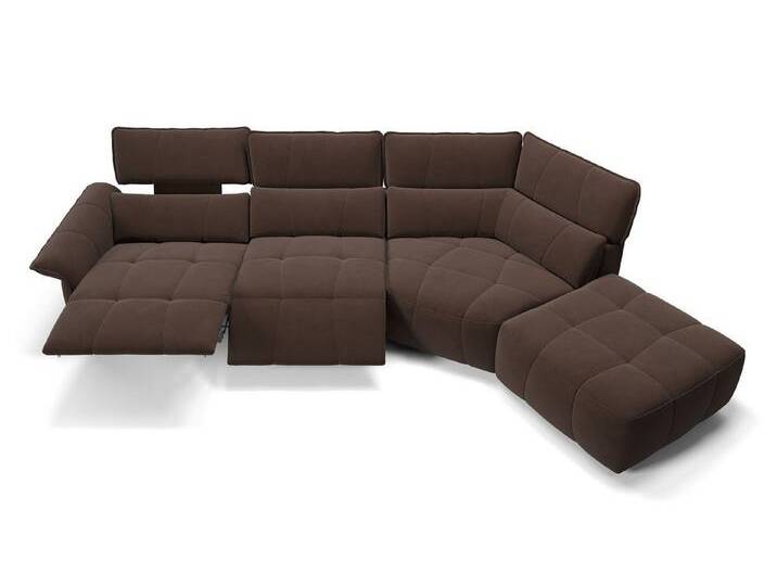 Sofanella Wohnlandschaft Stoff ADRIA, Wohnlandschaft, Ecksofa, Sofalandschaft, XXL Sofa, Stoff Sofas, braun von sofanella