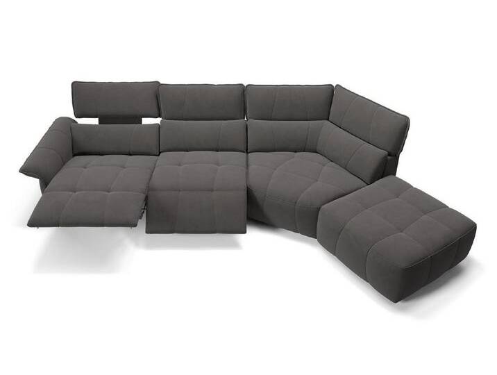 Sofanella Wohnlandschaft Stoff ADRIA, Wohnlandschaft, Ecksofa, Sofalandschaft, XXL Sofa, Stoff Sofas, grau von sofanella