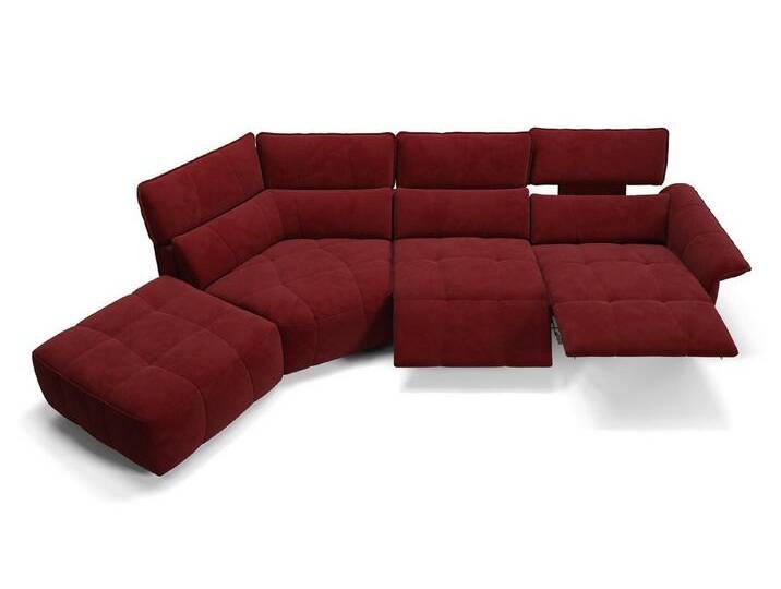 Sofanella Wohnlandschaft Stoff ADRIA, Wohnlandschaft, Ecksofa, Sofalandschaft, XXL Sofa, Stoff Sofas, rot von sofanella