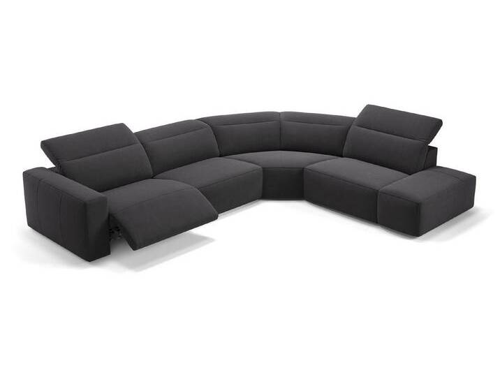 Sofanella Wohnlandschaft Stoff LENOLA, Wohnlandschaft, Ecksofa, Sofalandschaft, XXL Sofa, Stoff Sofas, schwarz von sofanella
