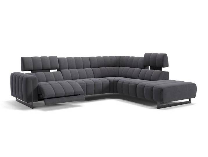 Sofanella Wohnlandschaft Stoff VENETO, Wohnlandschaft, Ecksofa, Sofalandschaft, XXL Sofa, Stoff Sofas, grau von sofanella