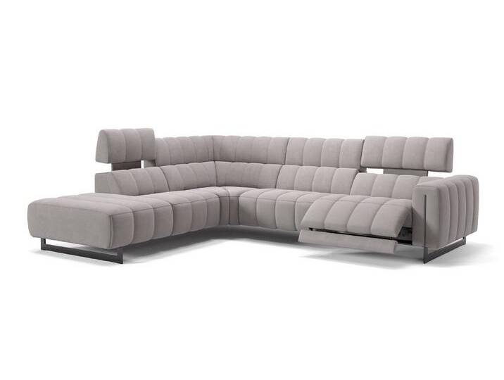 Sofanella Wohnlandschaft Stoff VENETO, Wohnlandschaft, Ecksofa, Sofalandschaft, XXL Sofa, Stoff Sofas, grau von sofanella