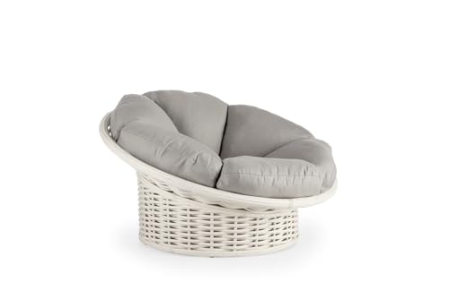 sofanella Grenada Sessel rund - Hochwertiger Sessel Garten italienisches Design - Designer Outdoorsessel - Grün von sofanella