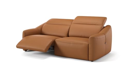 sofanella Leder 2-Sitzer Samoa - Hochwertige Zweisitzer Couch italienisches Design - Designer Ledersofa mit Relax-Sitzverstellung - Cognac sofanella Leder 2-Sitzer Samoa - Hochwertige Zweisitzer Couch italienisches Design - Designer Ledersofa mit Relax-Sitzverstellung - Cognac von sofanella