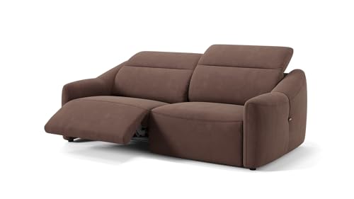 sofanella Stoff 2-Sitzer Samoa - Hochwertige Zweisitzer Couch italienisches Design - Designer Stoffsofa mit Relax-Sitzverstellung - Dunkelbraun sofanella Stoff 2-Sitzer Samoa - Hochwertige Zweisitzer Couch italienisches Design - Designer Stoffsofa mit Relax-Sitzverstellung - Dunkelbraun von sofanella