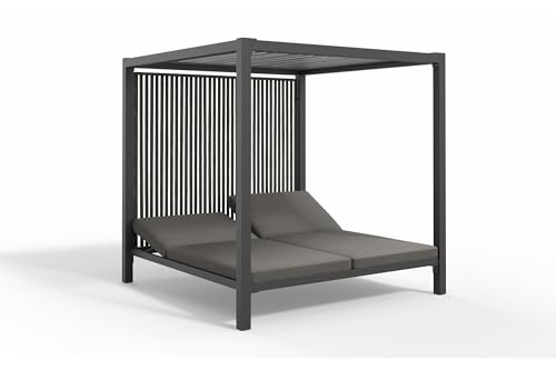 sofanella Yacht Daybed - Hochwertiges Garten Outdoorbett italienisches Design - Designer Tagesbett - Dunkelgrau sofanella Yacht Daybed - Hochwertiges Garten Outdoorbett italienisches Design - Designer Tagesbett - Dunkelgrau von sofanella