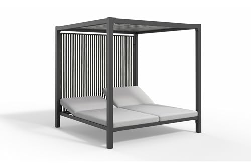 sofanella Yacht Daybed - Hochwertiges Garten Outdoorbett italienisches Design - Designer Tagesbett - Hellgrau sofanella Yacht Daybed - Hochwertiges Garten Outdoorbett italienisches Design - Designer Tagesbett - Hellgrau von sofanella