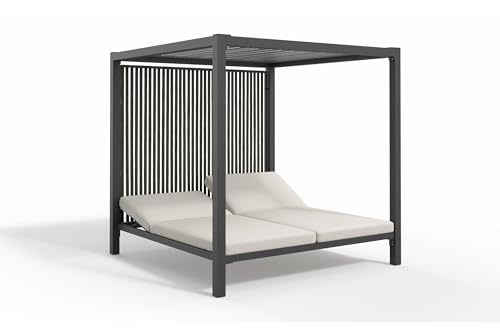 sofanella Yacht Daybed - Hochwertiges Garten Outdoorbett italienisches Design - Designer Tagesbett - Weiß von sofanella