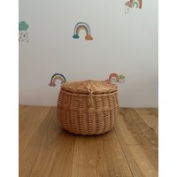 Aufbewahrungskorb, Kinderzimmer Korb, Aufbewahrungsweidenkorb, Korb Mit Deckel, Rattankorb, Weidenkorb Aufbewahrungskorb, Kinderzimmer Korb, Aufbewahrungsweidenkorb, Korb Mit Deckel, Rattankorb, Weidenkorb von sofishopUK