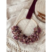 Trockenblumenkranz | Purple Power 20cm Holzring von sofleurDesign
