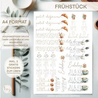 Wasserschiebefolie | Kerzentattoos| Brunch Din A 4 von sofleurDesign