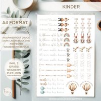 Wasserschiebefolie | Kerzentattoos Din A 4 Geburt von sofleurDesign