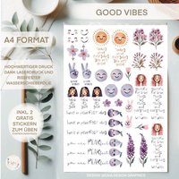 Wasserschiebefolie | Kerzentattoos Din A 4 Good Vibes Wasserschiebefolie | Kerzentattoos Din A 4 Good Vibes von sofleurDesign