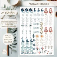 Wasserschiebefolie | Kerzentattoos Din A 4 Mutausbruch von sofleurDesign