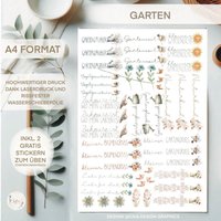 Wasserschiebefolie | Kerzentattoos Gartenglück Din A 4 von sofleurDesign
