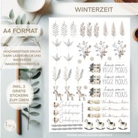 Wasserschiebefolie | Kerzentattoos Hygge Modus| Din A 4 von sofleurDesign