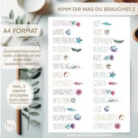 Wasserschiebefolie | Kerzentattoos Nimm Dir Was Du Brauchst 2| Din A 4 von sofleurDesign