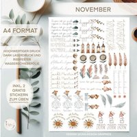 Wasserschiebefolie | Kerzentattoos November Din A 4 von sofleurDesign