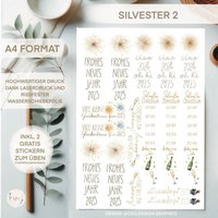 Wasserschiebefolie | Kerzentattoos Silvester 2 |Din A 4 von sofleurDesign