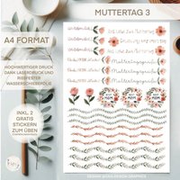 Wasserschiebefolie | Muttertag 3 Din A 4 Wasserschiebefolie | Muttertag 3 Din A 4 von sofleurDesign