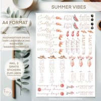 Wasserschiebefolie | Summer Vibes |Kerzentattoos Din A 4 Wasserschiebefolie | Summer Vibes |Kerzentattoos Din A 4 von sofleurDesign