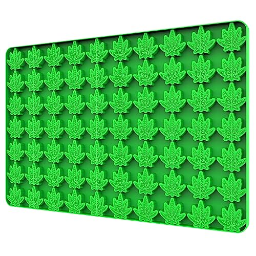 sofliym Mini-Blatt-Silikonformen für Schokolade, Gummibärchen, kleine Blätter, Wachs, Backformen, kleine Eiswürfelform mit Schaber von sofliym