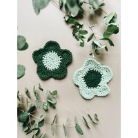 Leni Untersetzer Set I Gehäkelter Blumenuntersetzer Gänseblümchen Daisy Gehäkelt Häkel Blume von softvulnerability
