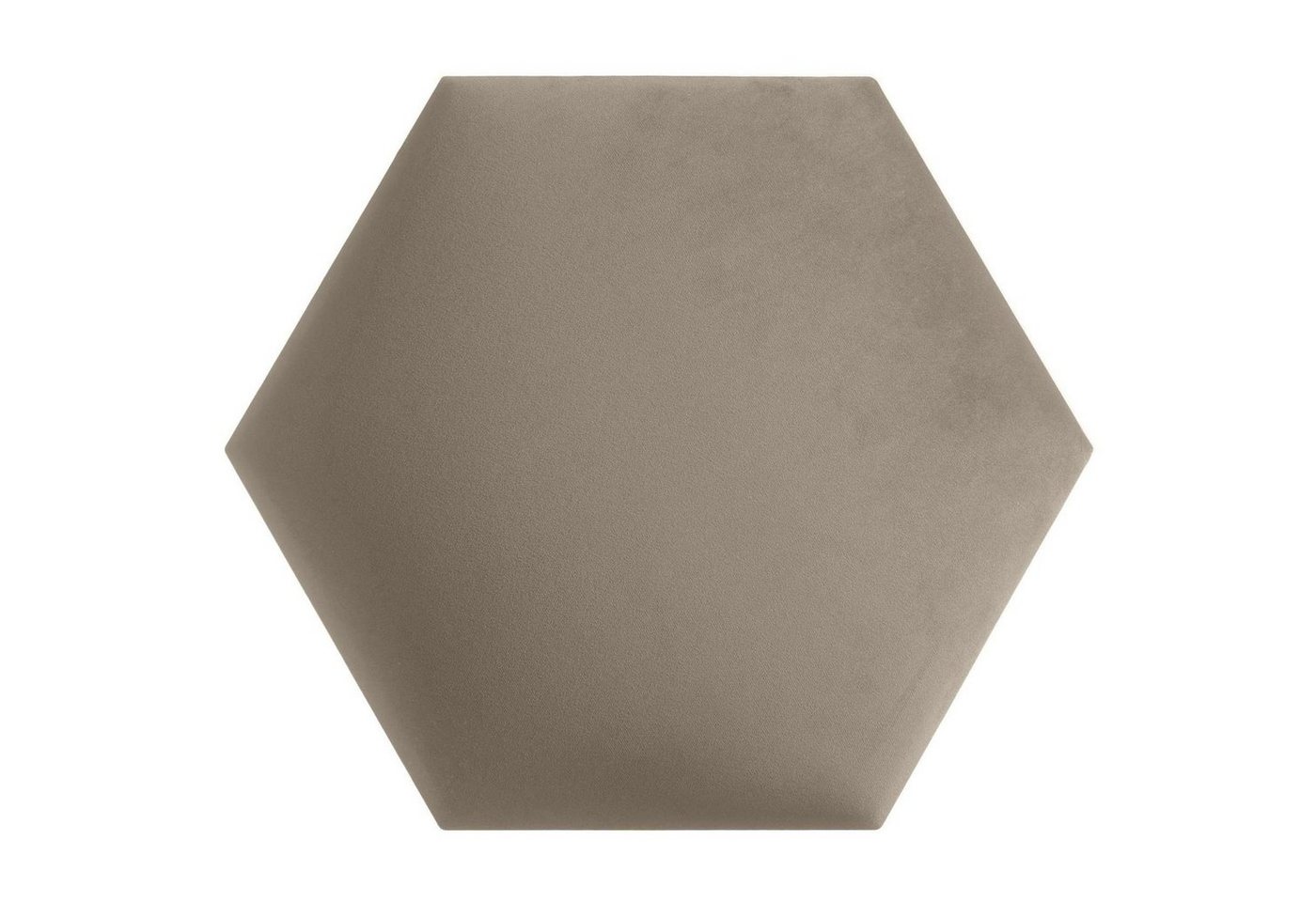 softwalls Kopfteil Wandkissen Stoff - Samt - Wandpaneele, Beige - Hexagon, (1 St., 5 (sehr gut), Schalldämmend von softwalls