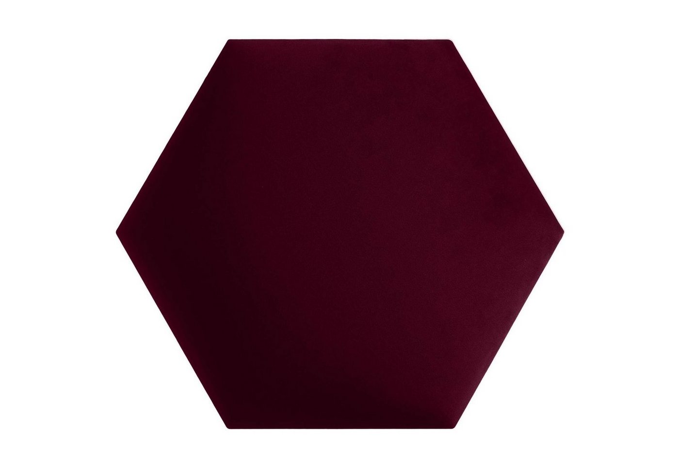 softwalls Kopfteil Wandkissen Stoff - Samt - Wandpaneele, Bordeaux - Hexagon, (1 St., 5 (sehr gut), Schalldämmend von softwalls