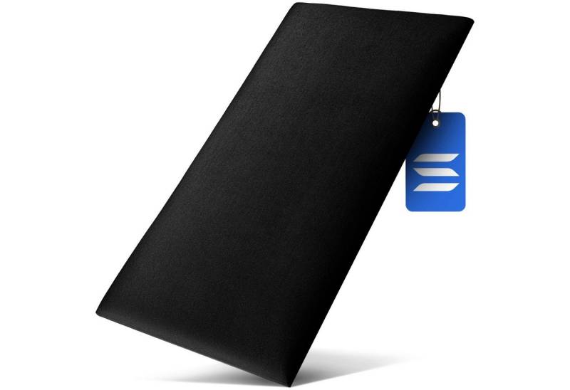 softwalls Kopfteil Wandkissen Samt - Kopfteil - Wandpaneele, Schwarz - 60x30, (1 St., 5 (sehr gut), Schalldämmend von softwalls
